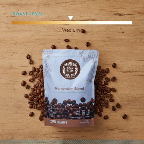 Bean Bliss Momentum Coffee Beans Blend: Smooth & Balanced Medium Roast for a Perfect Brew - Image 3