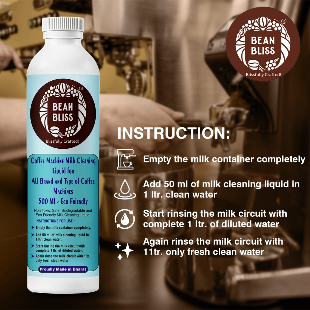 Bean Bliss Milk Cleaning Liquid 500ml – Eco-Friendly Cleaning Liquid for Coffee & Espresso Machines | Eliminates Milk Residue | Prevents Blockages | Boosts Performance & Machine Life - Image 3