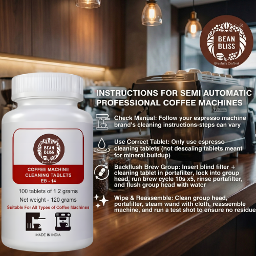 Bean Bliss EB-14 Eco-Friendly Espresso Machine Cleaning Tablets (100 Count) – Powerful Descaler Removes Oils, Residue & Buildup – Prevents Malfunctions – Safe for All Coffee & Espresso Machines - Image 3